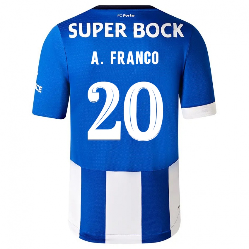 Dames Andre Franco #20 Blauw Wit Thuisshirt Thuistenue 2023/24 T-Shirt