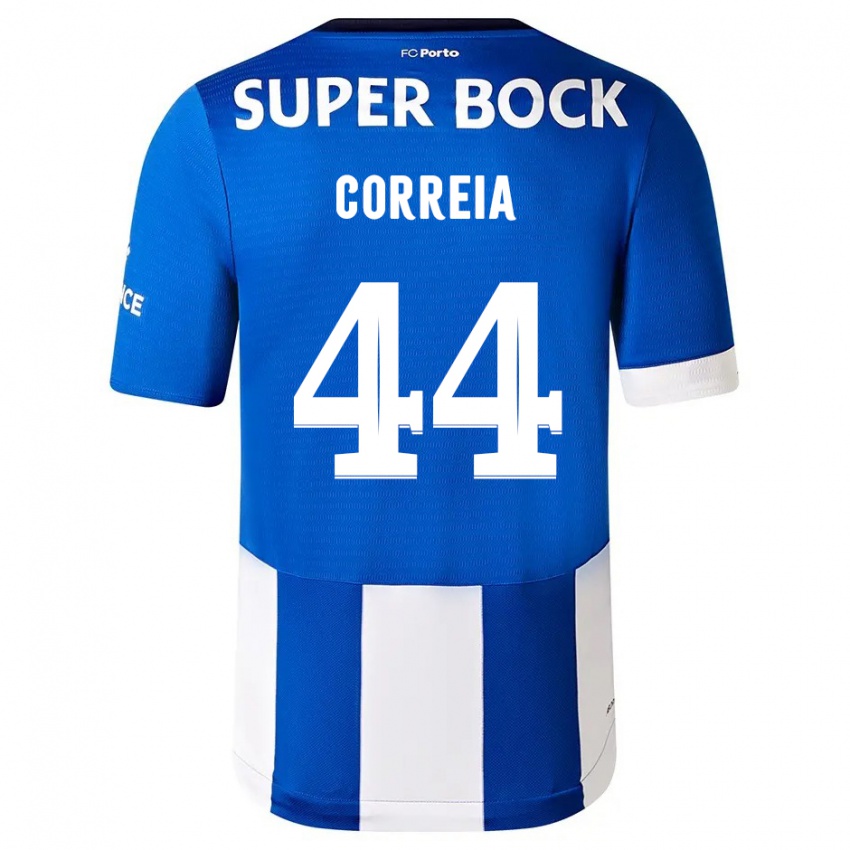 Dames Romain Correia #44 Blauw Wit Thuisshirt Thuistenue 2023/24 T-Shirt