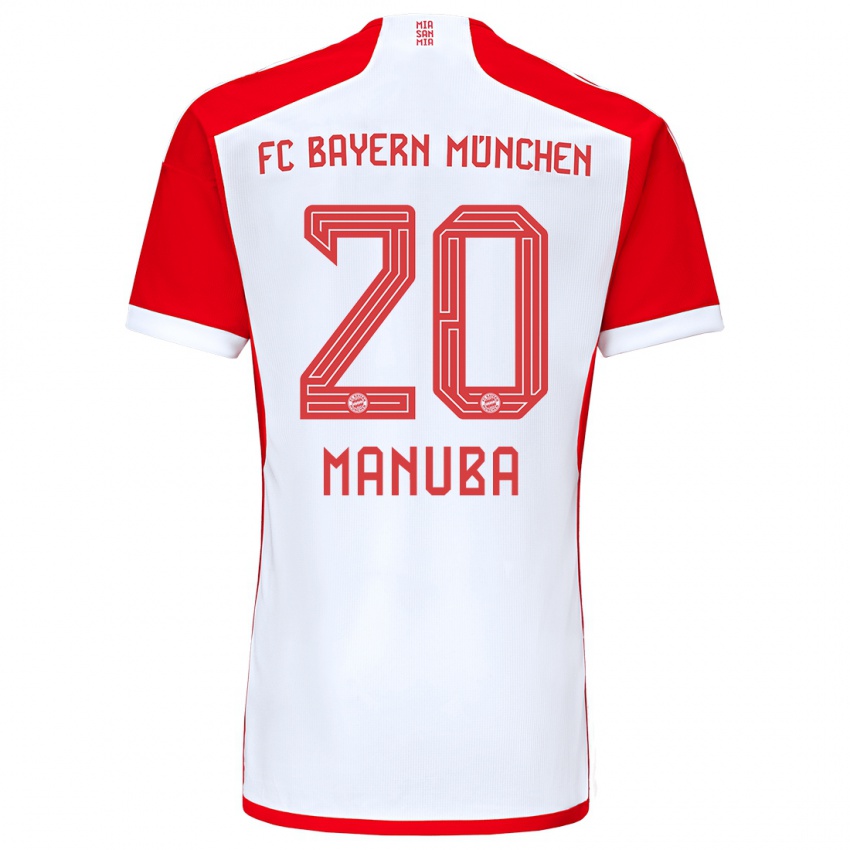 Dames Vincent Manuba #20 Rood Wit Thuisshirt Thuistenue 2023/24 T-Shirt