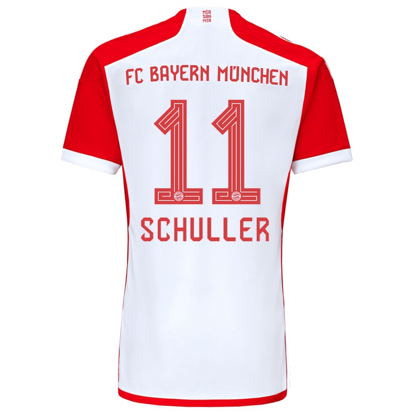 Dames Lea Schuller #11 Rood Wit Thuisshirt Thuistenue 2023/24 T-Shirt