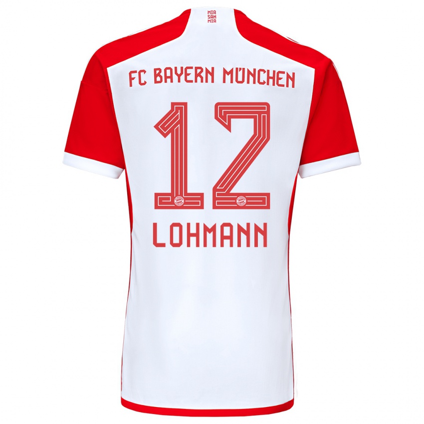 Dames Sydney Lohmann #12 Rood Wit Thuisshirt Thuistenue 2023/24 T-Shirt