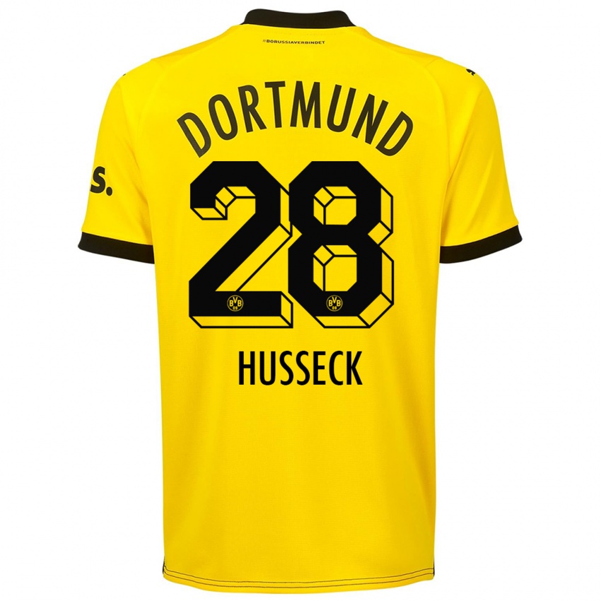 Dames Jonah Husseck #28 Geel Thuisshirt Thuistenue 2023/24 T-Shirt