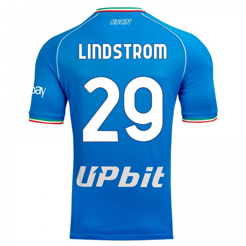 Dames Jesper Lindstrom #29 Hemelsblauw Thuisshirt Thuistenue 2023/24 T-Shirt