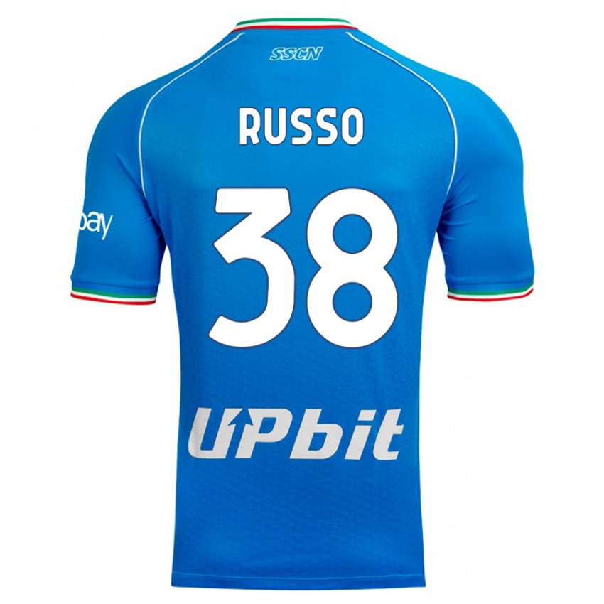 Dames Lorenzo Russo #38 Hemelsblauw Thuisshirt Thuistenue 2023/24 T-Shirt