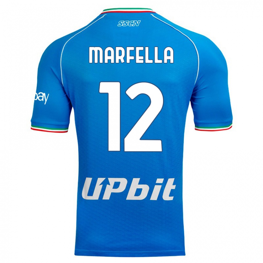 Dames Davide Marfella #12 Hemelsblauw Thuisshirt Thuistenue 2023/24 T-Shirt