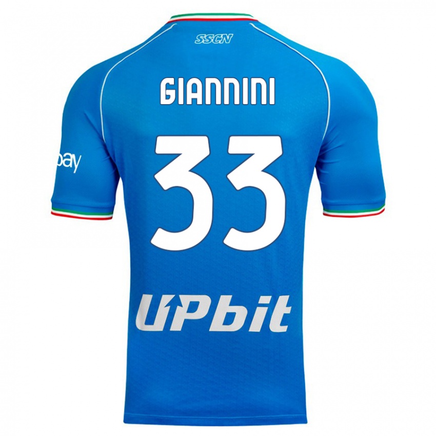 Dames Enrico Giannini #33 Hemelsblauw Thuisshirt Thuistenue 2023/24 T-Shirt