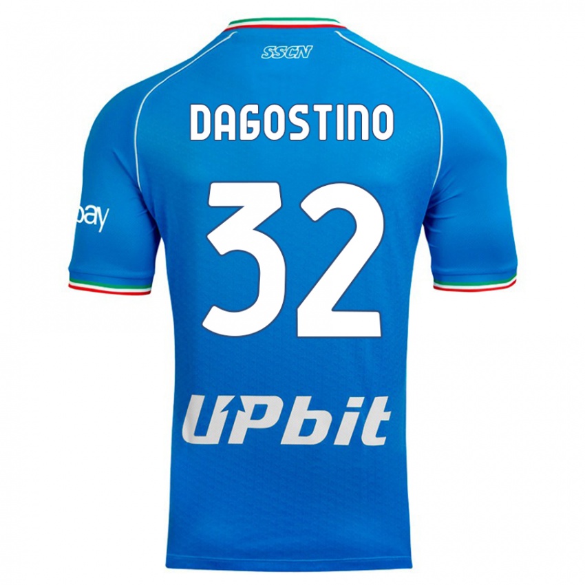 Dames Giuseppe Dagostino #32 Hemelsblauw Thuisshirt Thuistenue 2023/24 T-Shirt