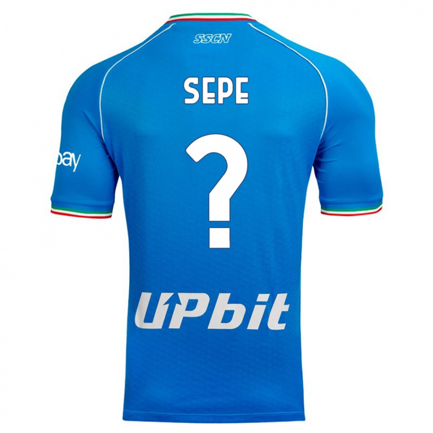 Dames Mauro Sepe #0 Hemelsblauw Thuisshirt Thuistenue 2023/24 T-Shirt