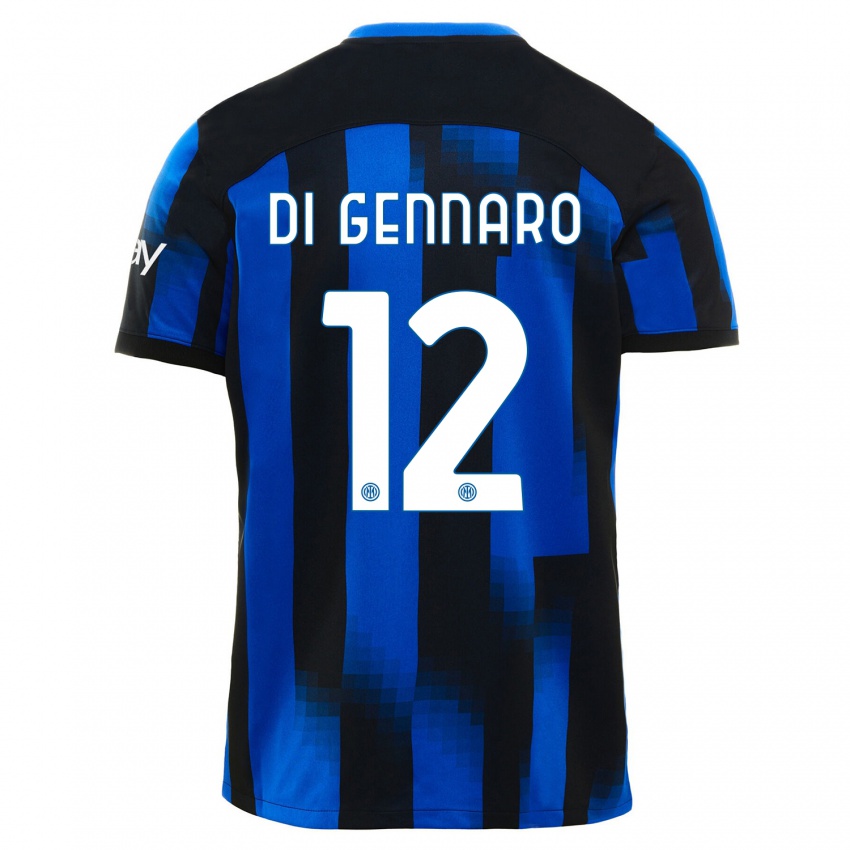 Dames Raffaele Di Gennaro #12 Zwart Blauw Thuisshirt Thuistenue 2023/24 T-Shirt