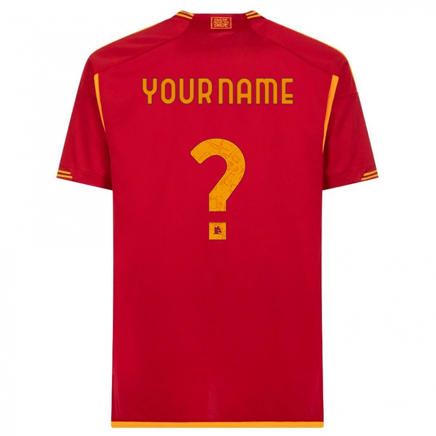 Dames Uw Naam #0 Rood Thuisshirt Thuistenue 2023/24 T-Shirt