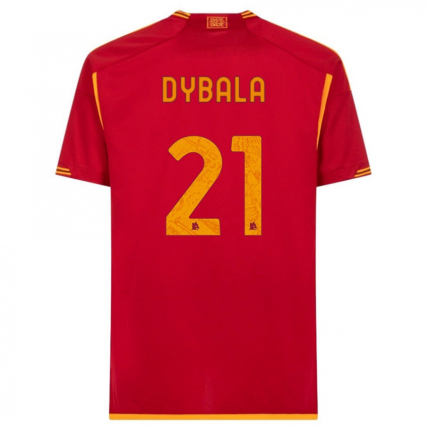 Dames Paulo Dybala #21 Rood Thuisshirt Thuistenue 2023/24 T-Shirt