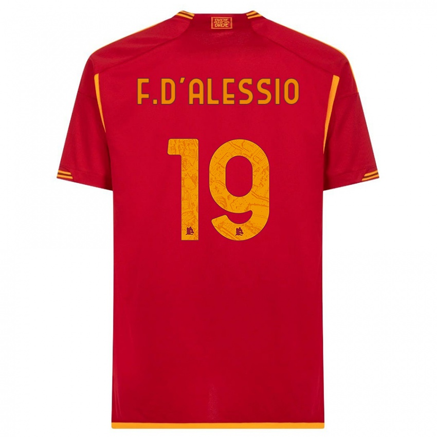 Dames Francesco D'alessio #19 Rood Thuisshirt Thuistenue 2023/24 T-Shirt