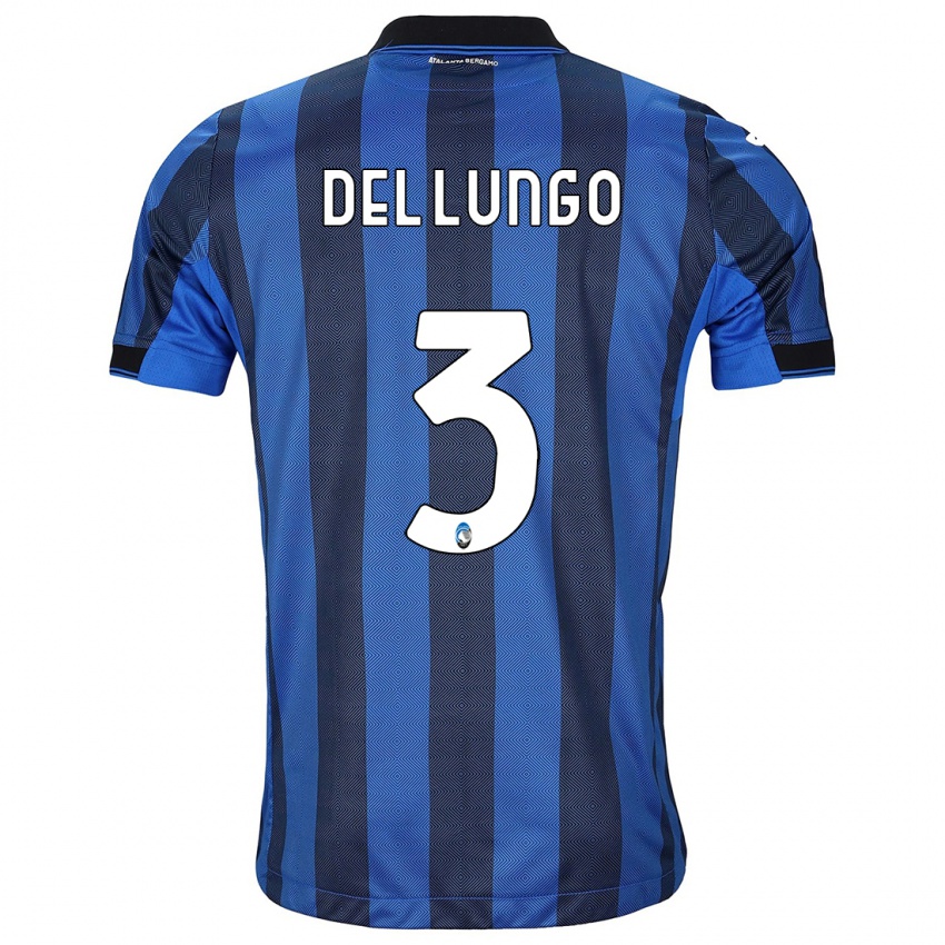 Dames Tommaso Del Lungo #3 Zwart Blauw Thuisshirt Thuistenue 2023/24 T-Shirt