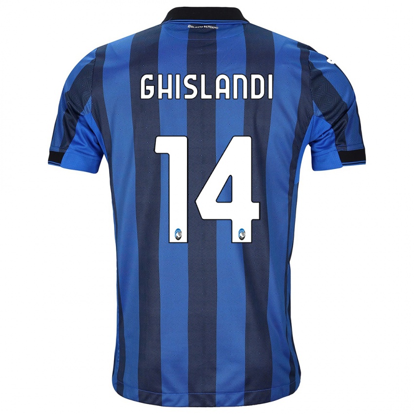 Dames Davide Ghislandi #14 Zwart Blauw Thuisshirt Thuistenue 2023/24 T-Shirt