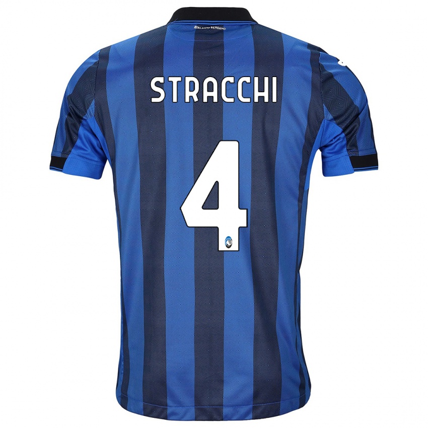 Dames Daniela Stracchi #4 Zwart Blauw Thuisshirt Thuistenue 2023/24 T-Shirt