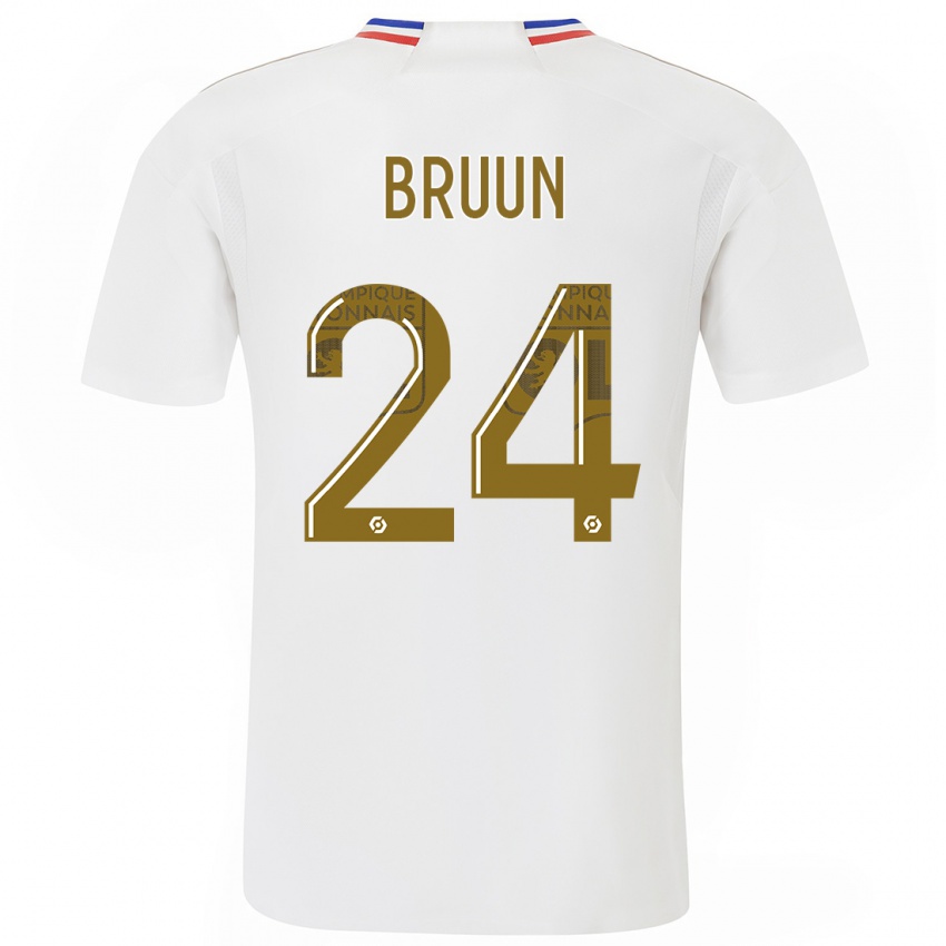 Dames Signe Bruun #24 Wit Thuisshirt Thuistenue 2023/24 T-Shirt