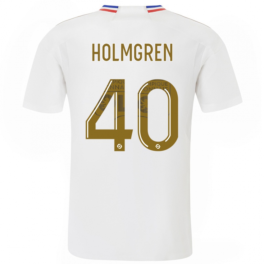 Dames Emma Holmgren #40 Wit Thuisshirt Thuistenue 2023/24 T-Shirt