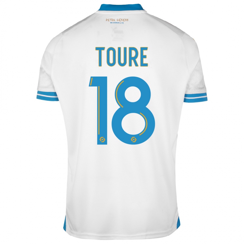 Dames Isaak Toure #18 Wit Thuisshirt Thuistenue 2023/24 T-Shirt