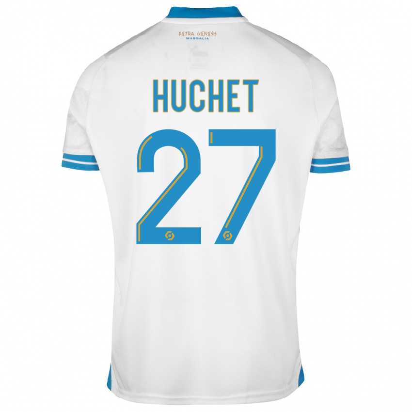 Dames Sarah Huchet #27 Wit Thuisshirt Thuistenue 2023/24 T-Shirt