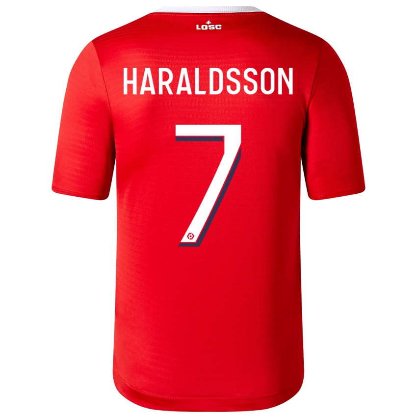 Dames Hákon Arnar Haraldsson #7 Rood Thuisshirt Thuistenue 2023/24 T-Shirt