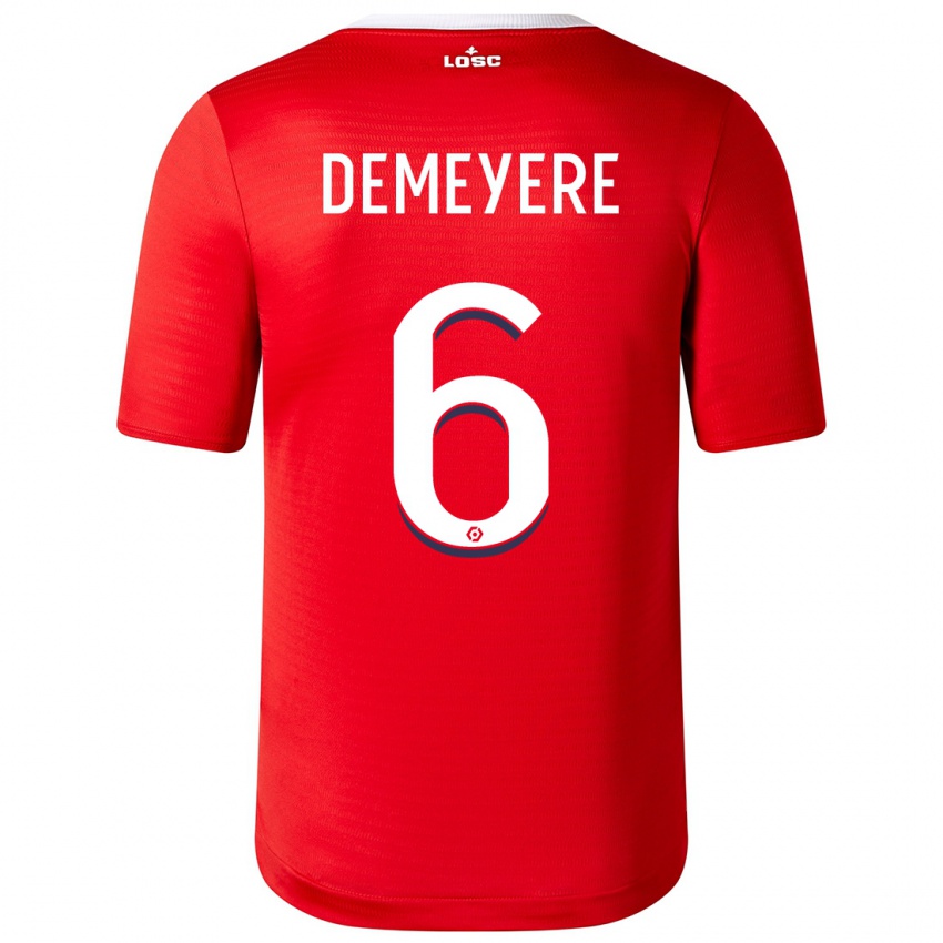Dames Silke Demeyere #6 Rood Thuisshirt Thuistenue 2023/24 T-Shirt