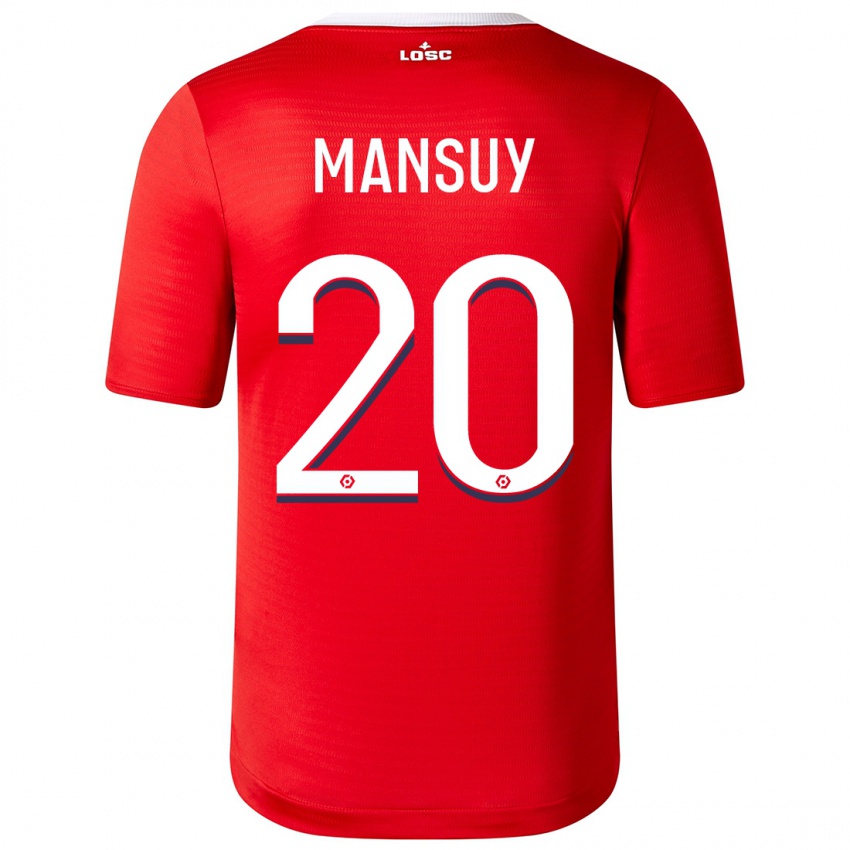 Dames Heloise Mansuy #20 Rood Thuisshirt Thuistenue 2023/24 T-Shirt