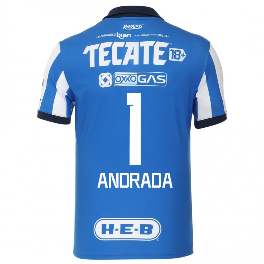 Dames Esteban Andrada #1 Blauw Wit Thuisshirt Thuistenue 2023/24 T-Shirt