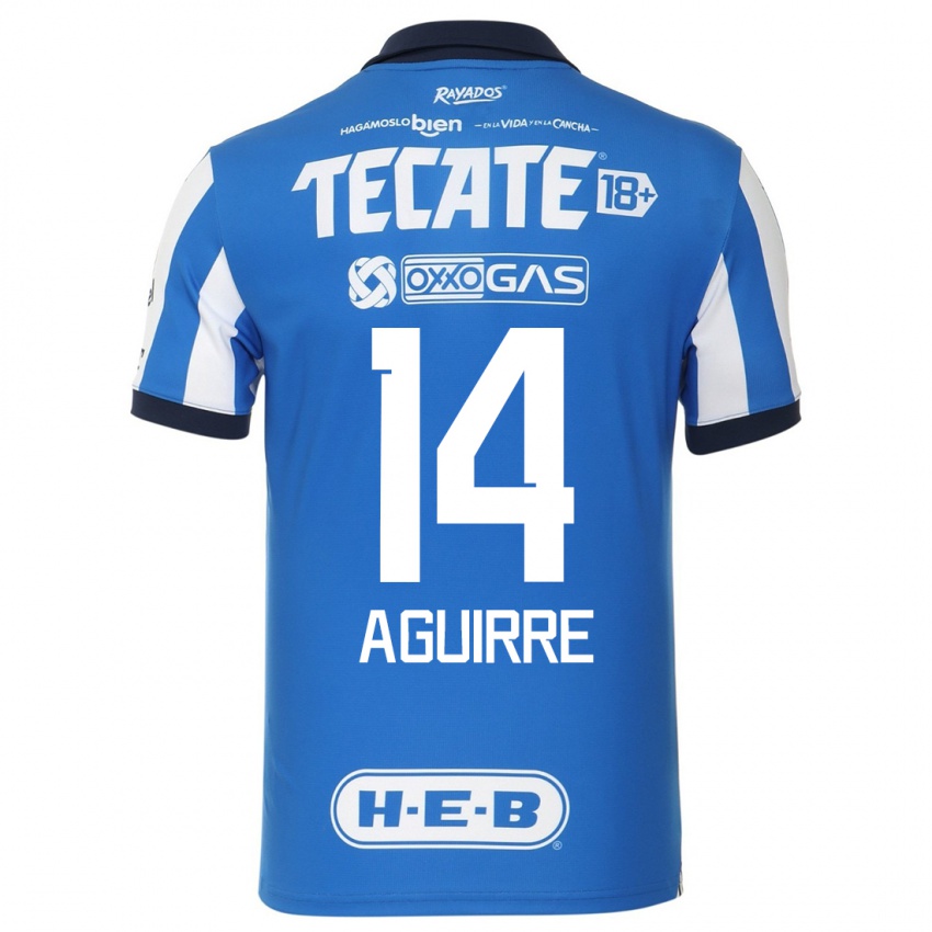 Dames Erick Aguirre #14 Blauw Wit Thuisshirt Thuistenue 2023/24 T-Shirt
