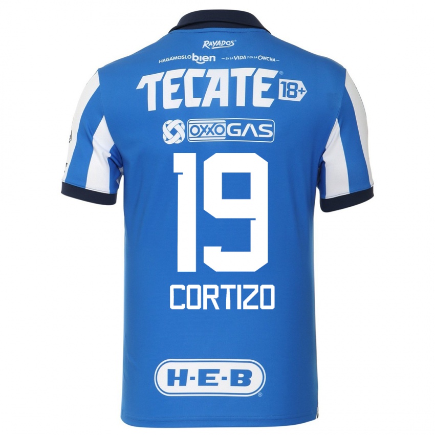 Dames Jordi Cortizo #19 Blauw Wit Thuisshirt Thuistenue 2023/24 T-Shirt