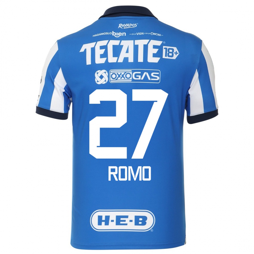 Dames Luis Romo #27 Blauw Wit Thuisshirt Thuistenue 2023/24 T-Shirt