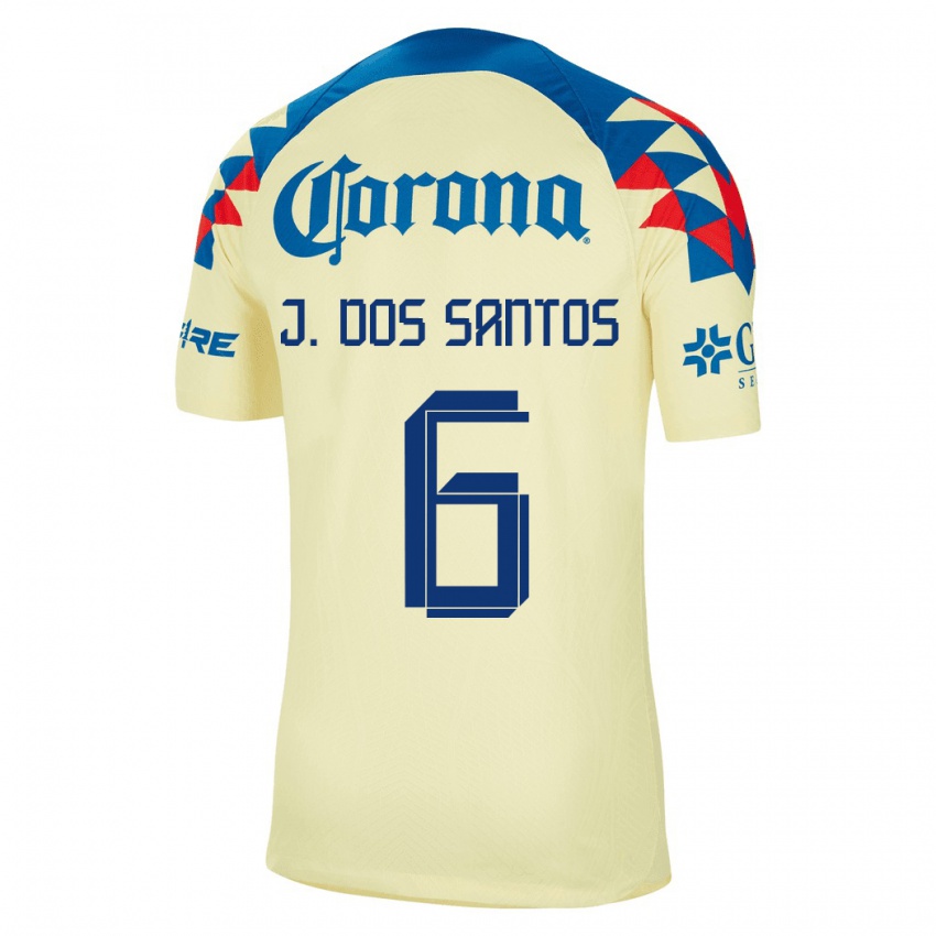 Dames Jonathan Dos Santos #6 Geel Thuisshirt Thuistenue 2023/24 T-Shirt