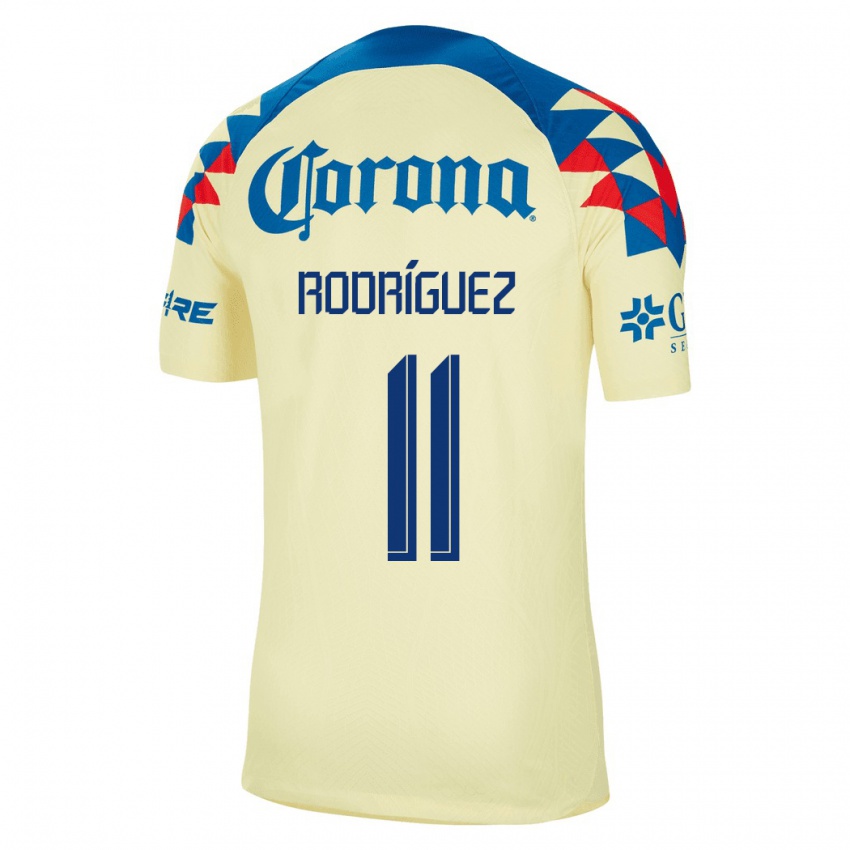 Dames Jonathan Rodriguez #11 Geel Thuisshirt Thuistenue 2023/24 T-Shirt