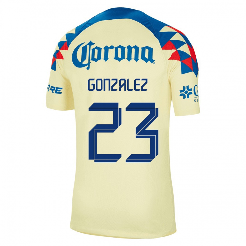 Dames Itzel Gonzalez #23 Geel Thuisshirt Thuistenue 2023/24 T-Shirt