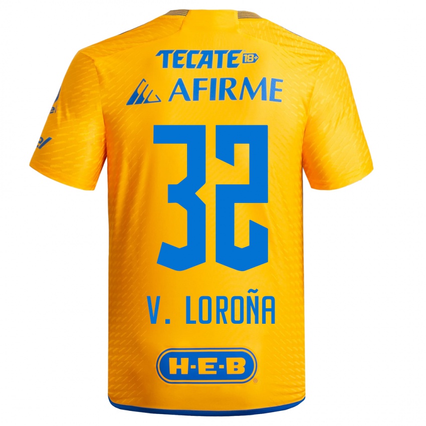 Dames Vladimir Lorona #32 Geel Thuisshirt Thuistenue 2023/24 T-Shirt