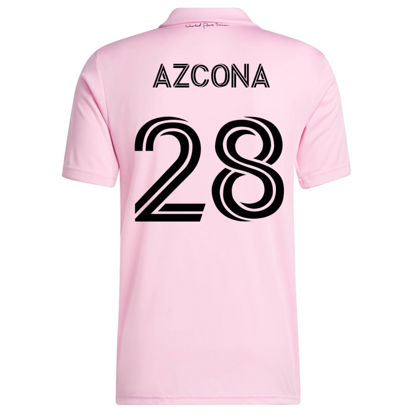 Dames Edison Azcona #28 Roze Thuisshirt Thuistenue 2023/24 T-Shirt