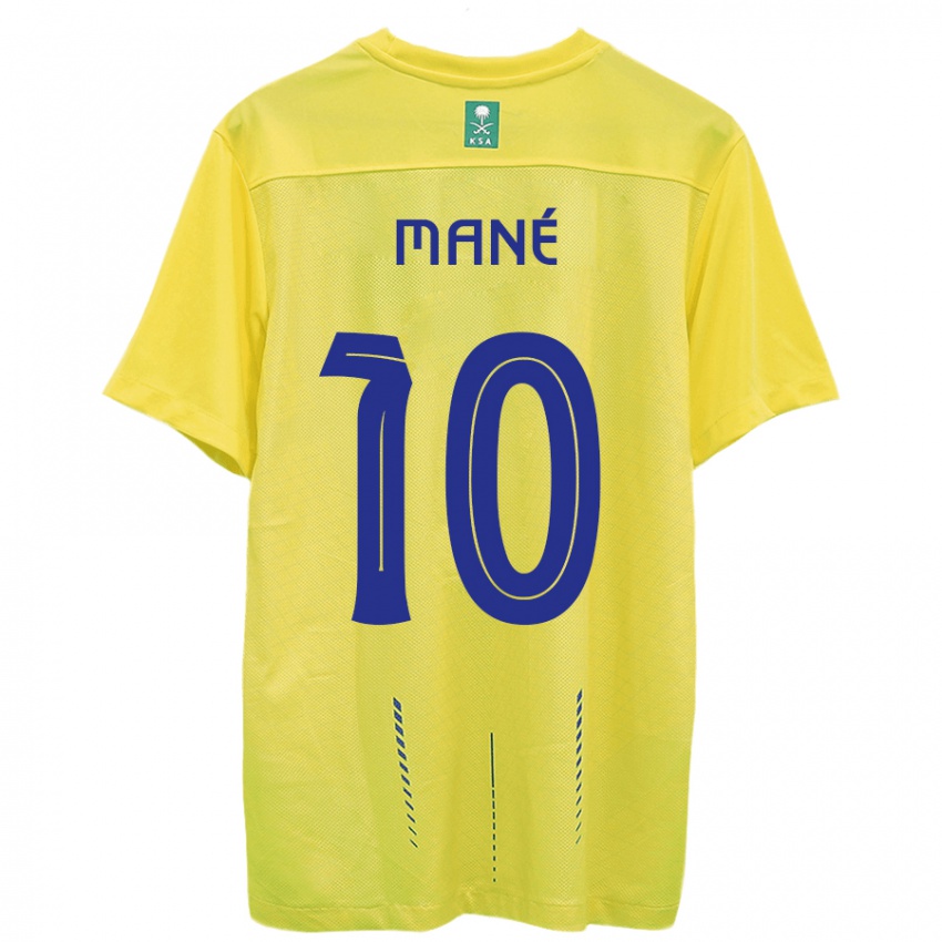Dames Sadio Mane #10 Geel Thuisshirt Thuistenue 2023/24 T-Shirt