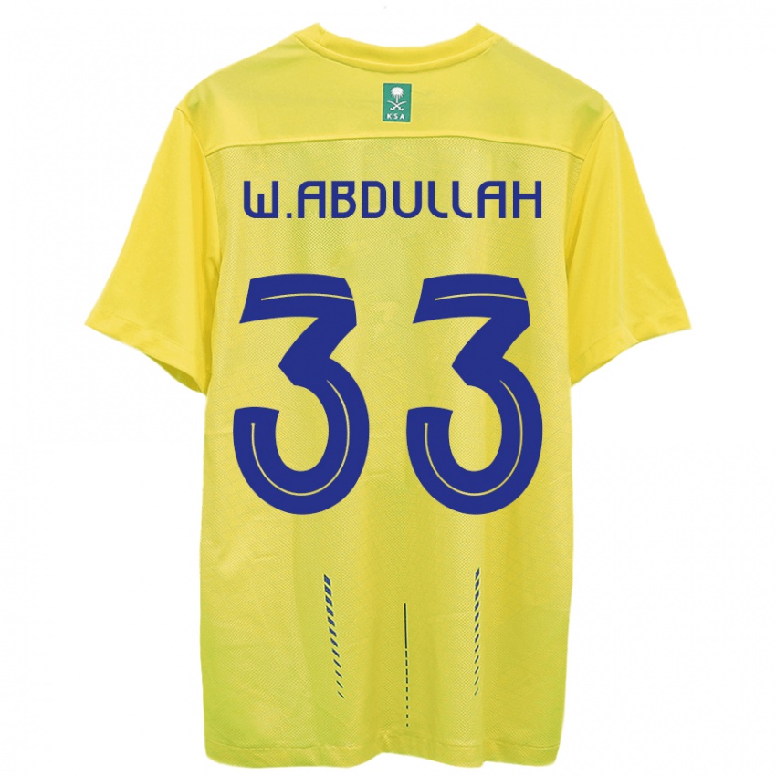 Dames Waleed Abdullah #33 Geel Thuisshirt Thuistenue 2023/24 T-Shirt