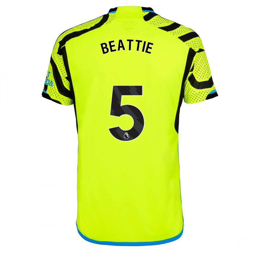 Dames Jen Beattie #5 Geel Uitshirt Uittenue 2023/24 T-Shirt