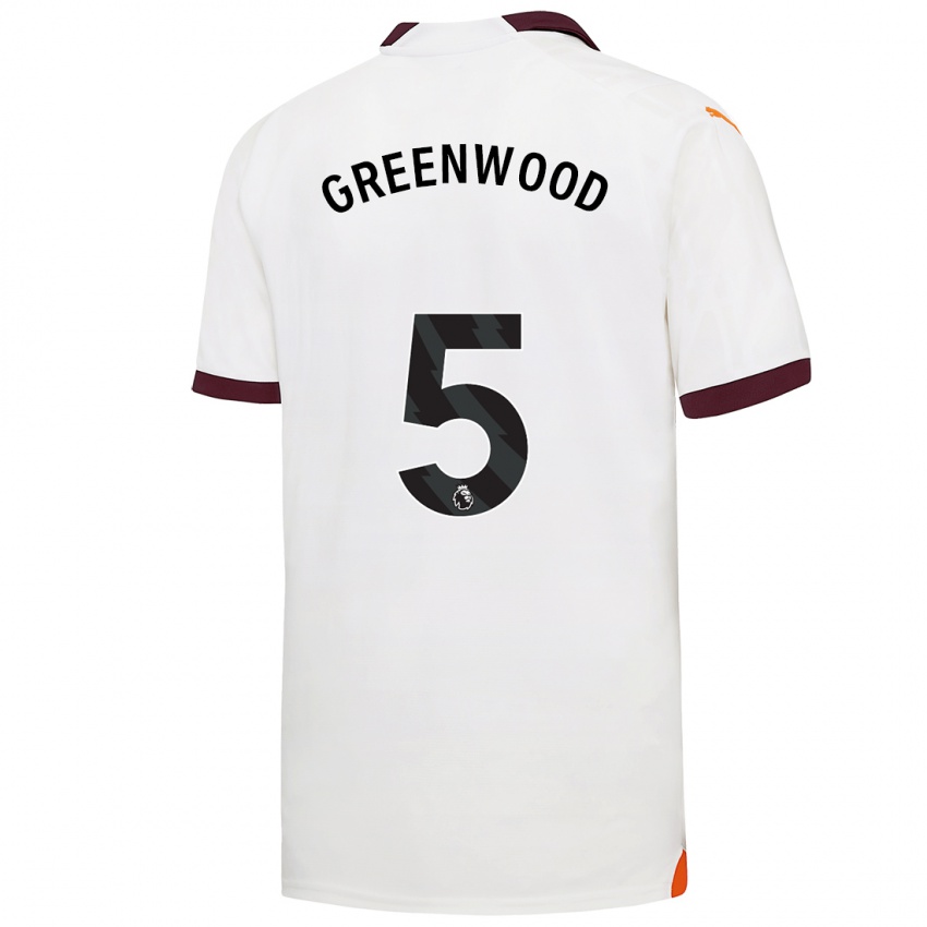 Dames Alex Greenwood #5 Wit Uitshirt Uittenue 2023/24 T-Shirt