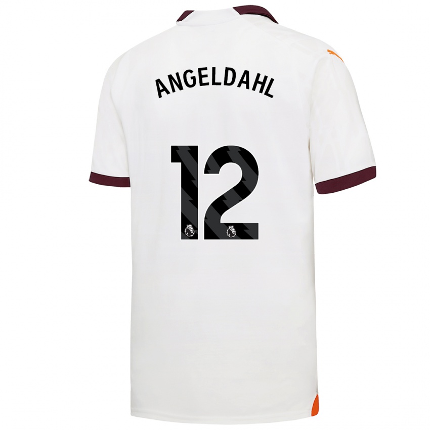 Dames Filippa Angeldahl #12 Wit Uitshirt Uittenue 2023/24 T-Shirt