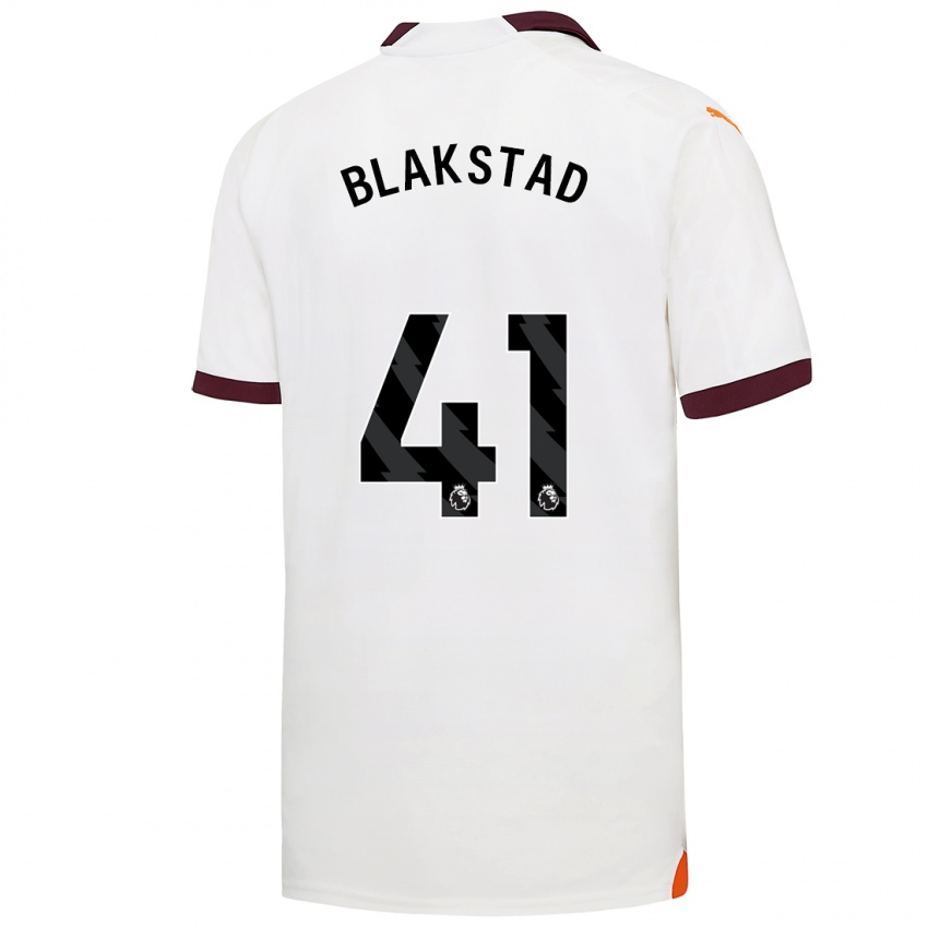 Dames Julie Blakstad #41 Wit Uitshirt Uittenue 2023/24 T-Shirt