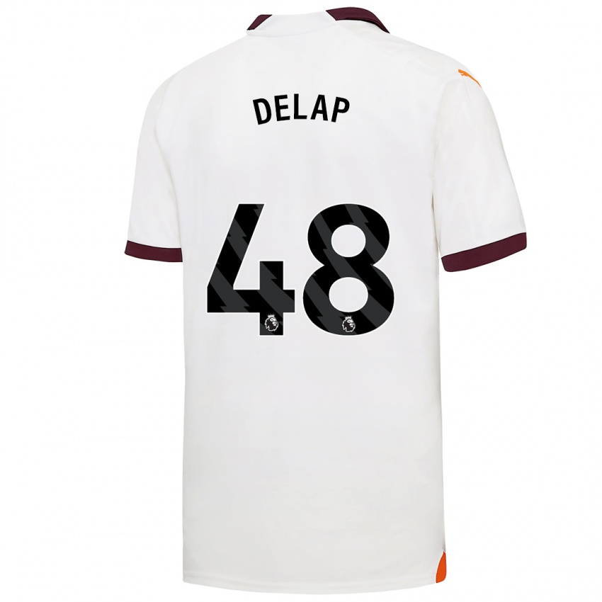 Dames Liam Delap #48 Wit Uitshirt Uittenue 2023/24 T-Shirt