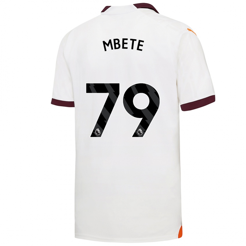 Dames Luke Mbete #79 Wit Uitshirt Uittenue 2023/24 T-Shirt