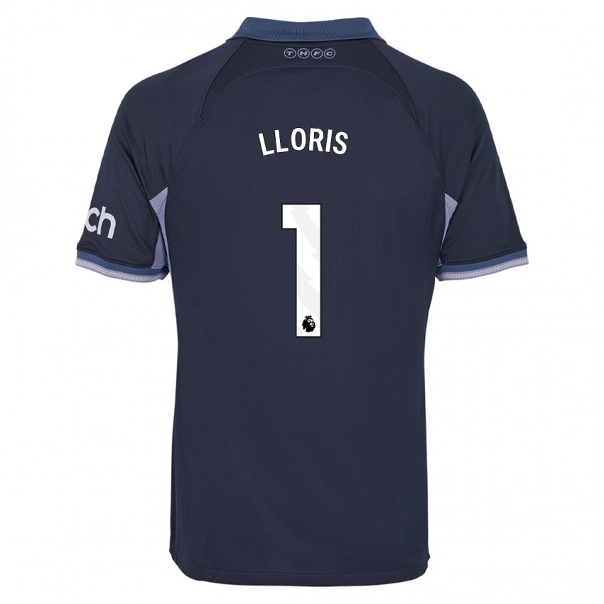 Dames Hugo Lloris #1 Donkerblauw Uitshirt Uittenue 2023/24 T-Shirt