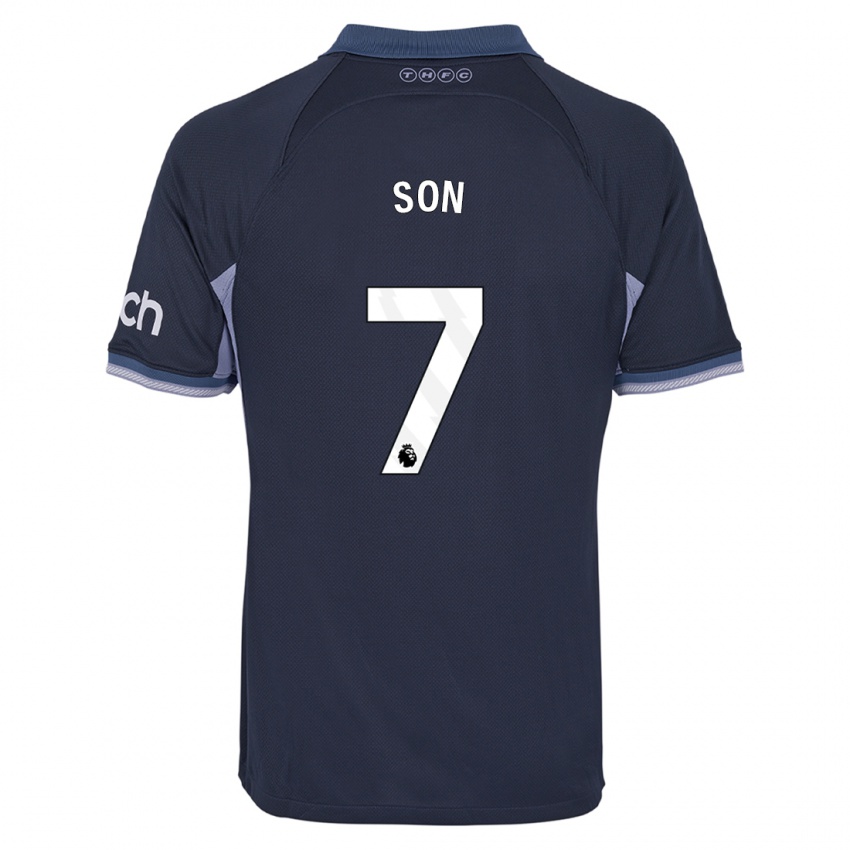 Dames Heung-Min Son #7 Donkerblauw Uitshirt Uittenue 2023/24 T-Shirt