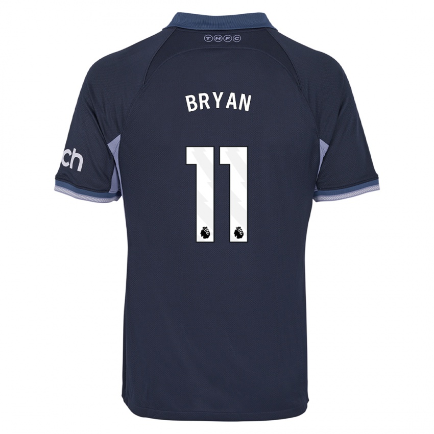 Dames Bryan Gil #11 Donkerblauw Uitshirt Uittenue 2023/24 T-Shirt