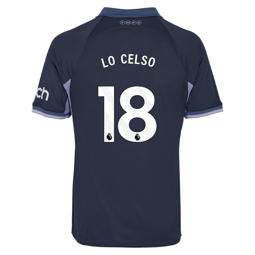 Dames Giovani Lo Celso #18 Donkerblauw Uitshirt Uittenue 2023/24 T-Shirt