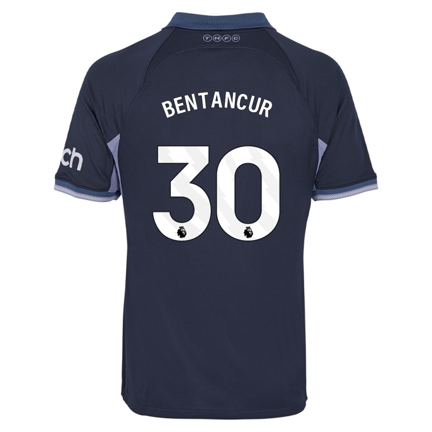 Dames Rodrigo Bentancur #30 Donkerblauw Uitshirt Uittenue 2023/24 T-Shirt