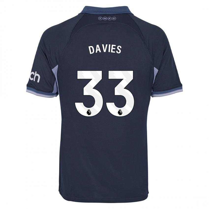 Dames Ben Davies #33 Donkerblauw Uitshirt Uittenue 2023/24 T-Shirt