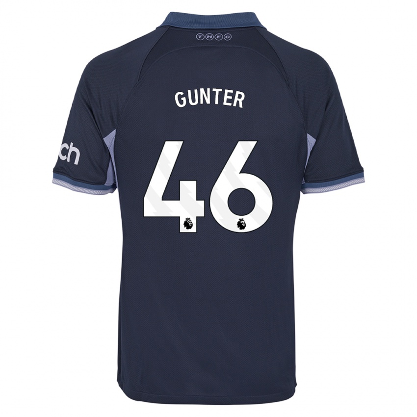 Dames Luca Gunter #46 Donkerblauw Uitshirt Uittenue 2023/24 T-Shirt